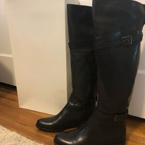 Garnet Hill black leather boots.